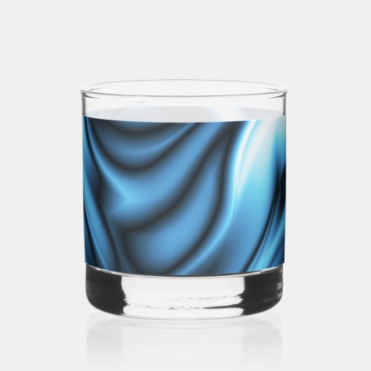 Verre À Whisky Vague de soie bleue (Verso)