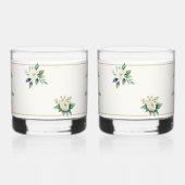 Verre À Whisky Vaisselle de mariage personnalisée botanique (Gauche)