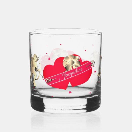 Verre À Whisky Valentine's Cupid & Hearts  (Verso)