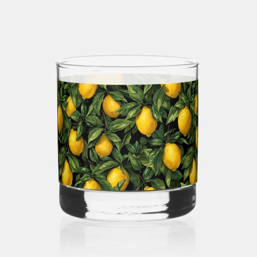 Verre À Whisky Vibrant Lemon Citrus Tree Pattern (Verso)