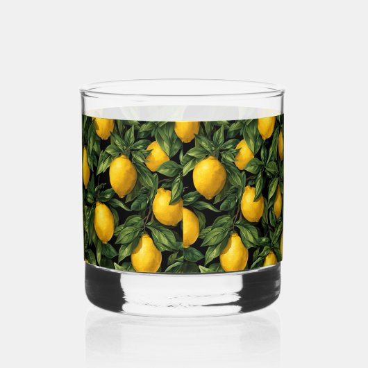 Verre À Whisky Vibrant Lemon Citrus Tree Pattern (Droite)