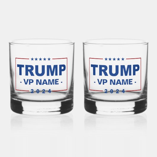 Verre À Whisky Vice-président Trump 2024 sur mesure (Recto)