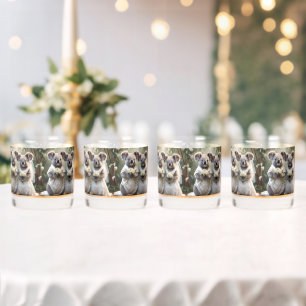 Verre À Whisky "Vows À feuillage persistant : Un Mariage Koala en