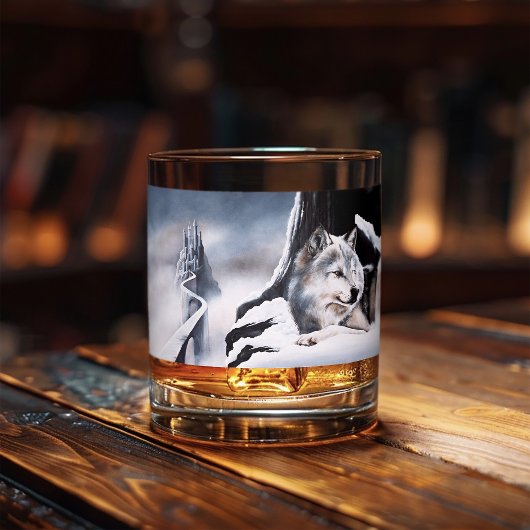 Verre À Whisky Wolf Winter Castle Imaginaire