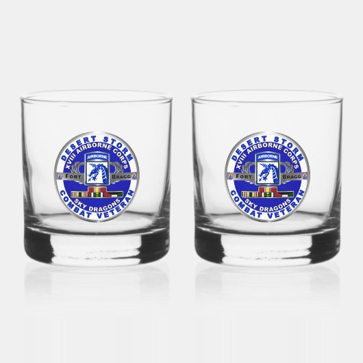 Verre À Whisky XVIII AIRBORNE CORPS Tempête du désert (Recto)