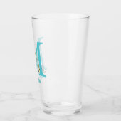 Verre ABC du Dr Seuss : Lettre M - Turquoise | Ajouter V (Gauche)