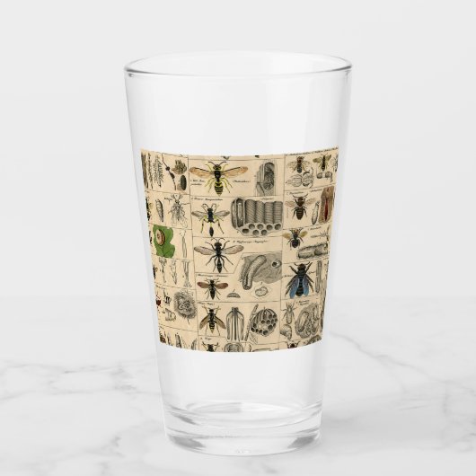 Verre Abeille Insecte Bug Wasp Nature Peinture des abeil (Devant)