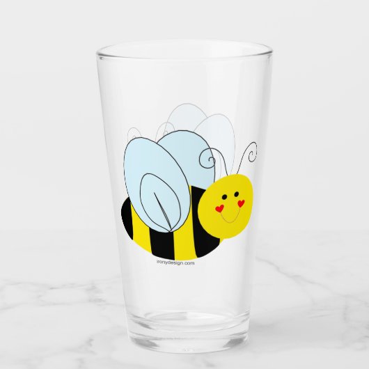 Verre Abeille mignonne (Devant)