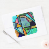 Verre Abstrait 1 Sticker (Enveloppe)