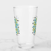 Verre Abstrait Atomique Rétro Milieu de Siècle Moderne C (Gauche)