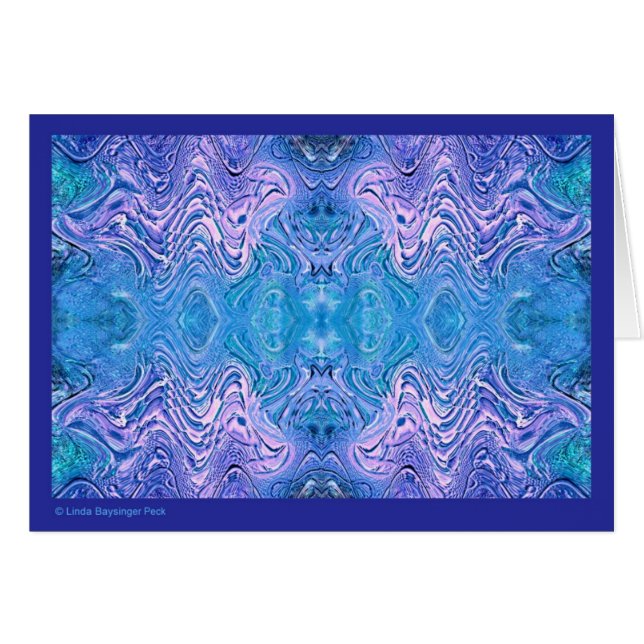 Verre Abstrait bleu turquoise (Devant horizontal)