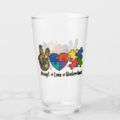 Verre Accepter l'amour comprendre - Coeur de Sensibilisa (Dos)