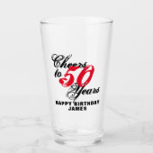 Verre Acclamations à 50 ans de cinquantième (Devant)