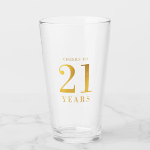Verre Acclamations d'or de Faux à 21 ans d'anniversaire