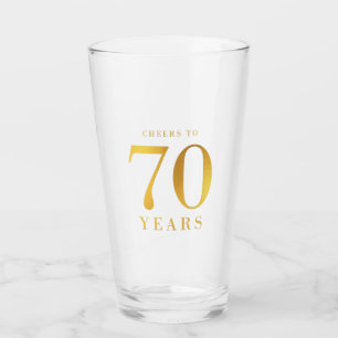 Verre Acclamations d'or de Faux à 70 ans d'anniversaire