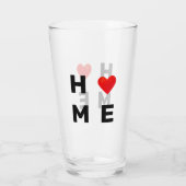 Verre Accueil et coeur modernes (Dos)