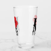 Verre ACCUEIL Hibiscus rouge (Gauche)