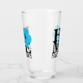 Verre ACCUEIL Mexique Plage Floride Hibiscus bleu (Gauche)