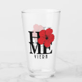 Verre Accueil Viera Hibiscus rouge (Dos)