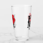 Verre Accueil Viera Hibiscus rouge (Gauche)