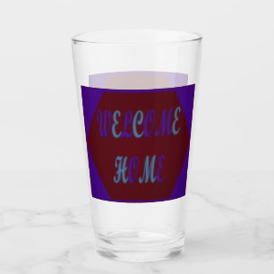 Verre Accueil vin rouge et bleu roi