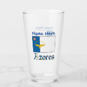 Verre Açores Drapeau bleu Personnalisation (Dos)