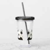 Verre acrylique avec pandas (Gauche)
