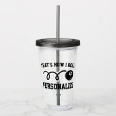 Verre acrylique de culbuteur de piscine drôle (Devant)