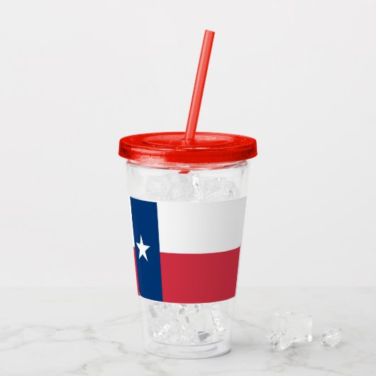 Verre acrylique de drapeau du Texas (Dos glace)