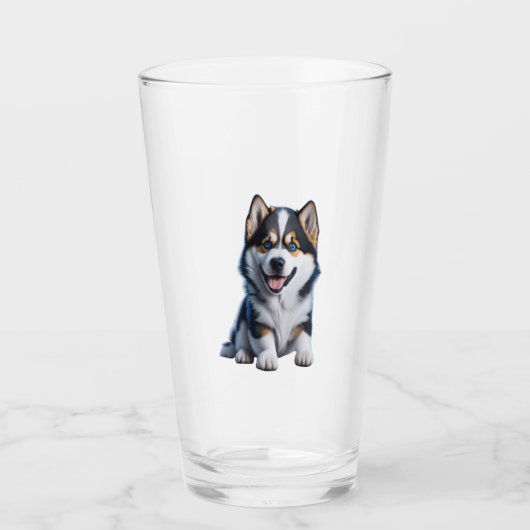 Verre Adorable HD Alaskan Malamute Portrait Chiot - Embr (Devant)