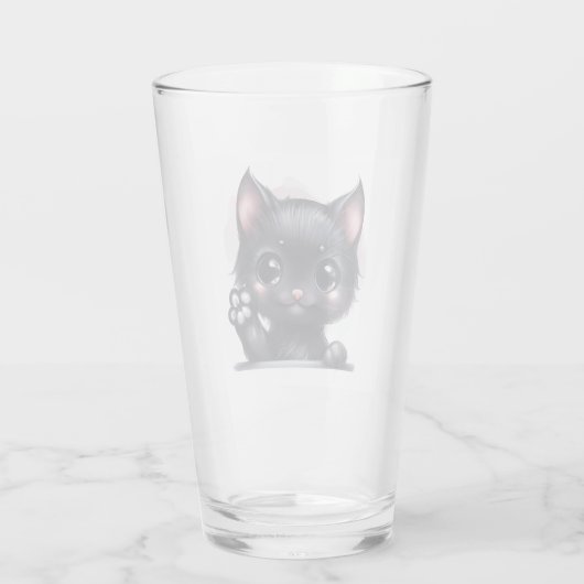 Verre Adorable Kawaii Chat noir (Dos)