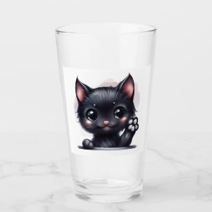 Verre Adorable Kawaii Chat noir