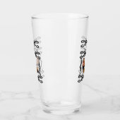 Verre Adorable Mandarin Canard Monogramme de dessin (Gauche)