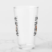 Verre Adorable Mandarin Canard Monogramme de dessin (Droite)