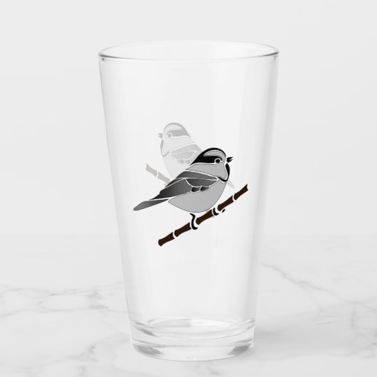 Verre Adorable Mountain Chickadee Bird Illustrated (Devant)