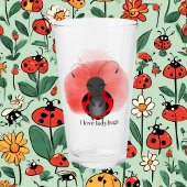 Verre adorant cocu ladybug ajouter du texte
