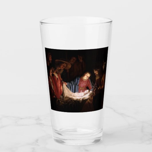 Verre Adoration des bergers par Gerard van Honthorst (Devant)