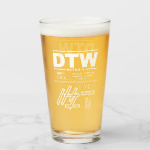 Verre Aéroport métropolitain de Détroit Wayne County DTW