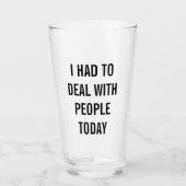 Verre Affaire drôle avec des personnes (Devant)