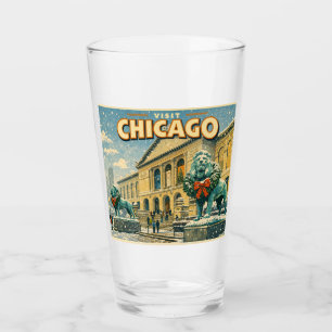 Verre Affiche de l'Institut d'Art de Chicago en hiver