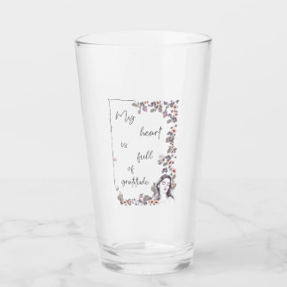 Verre Affirmation de gratitude. Floraison de l'état d'es