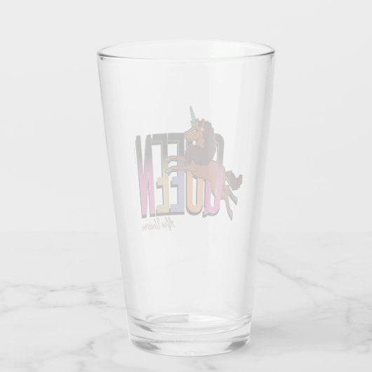 Verre Afro Unicorn Queen Design (Dos)