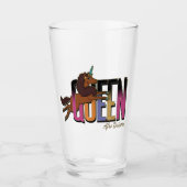Verre Afro Unicorn Queen Design (Devant)