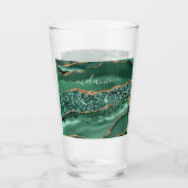 Verre Agate Green Gold Parties scintillant Geode Marbre (Dos)