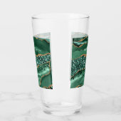 Verre Agate Green Gold Parties scintillant Geode Marbre (Gauche)