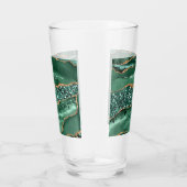Verre Agate Green Gold Parties scintillant Geode Marbre (Droite)