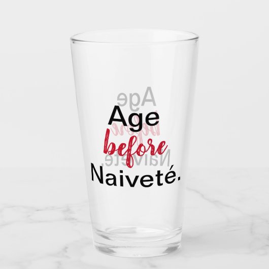 Verre Âge avant naïveté (Devant)