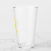 Verre agitateur avec logo jaune de réparation de soucoup (Gauche)