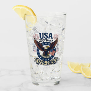 Verre Aigle Américain Patriotique 250 Ans 1776-2026