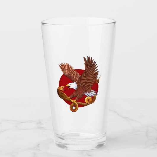 Verre Aigle et serpent (Devant)